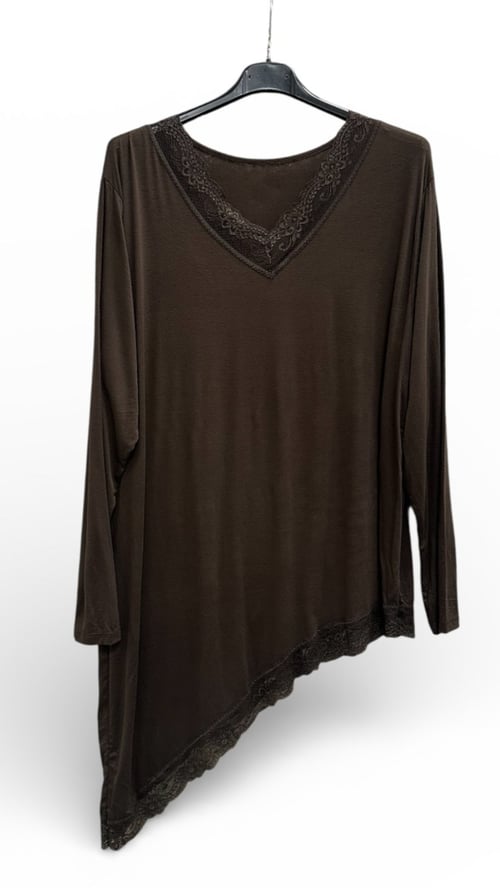Janne basic blouse. Chokolate. Onesize str. 36-46. (3)