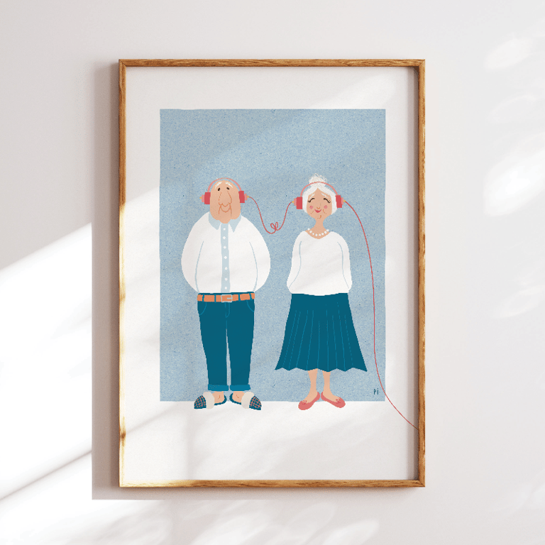 Hjertelyd – hvidt hår – plakat billede 3