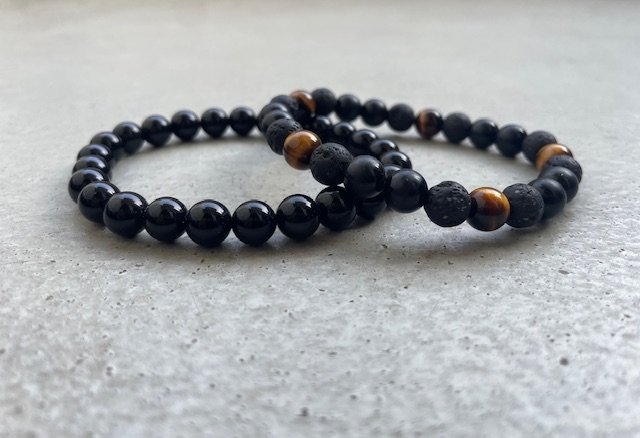 Obsidian, Tigerøje, Lava - Kvalitet A-AA billede 2