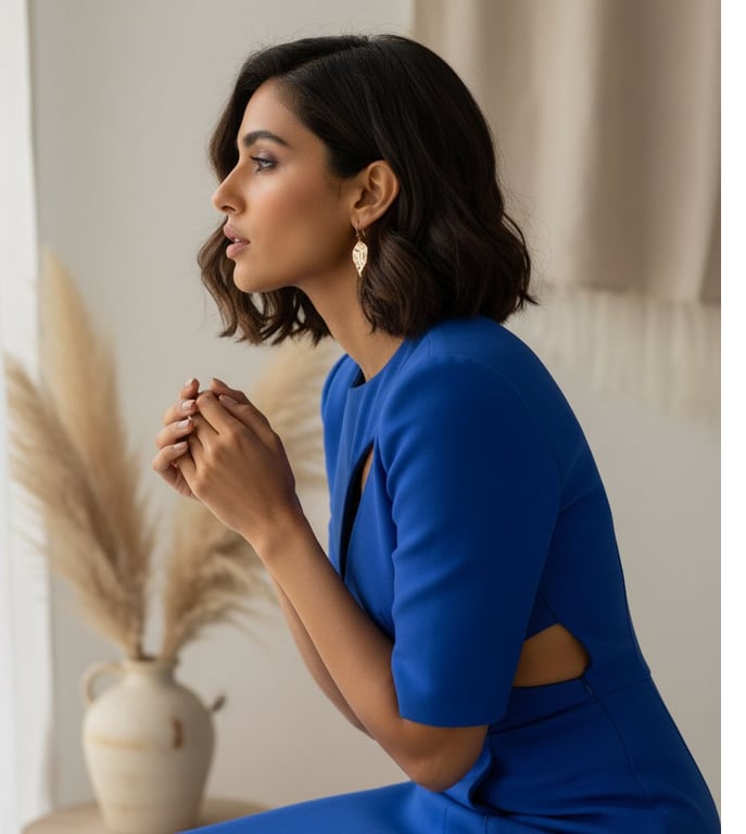 Øreringe med Let Bølgende Blade billede 2