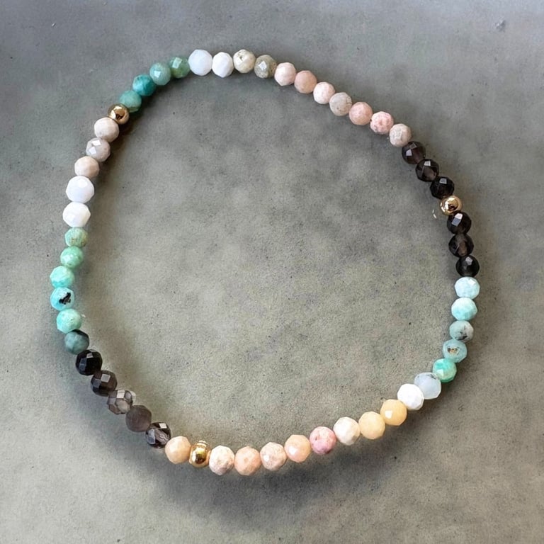 Mix sten armbånd 3mm billede 2