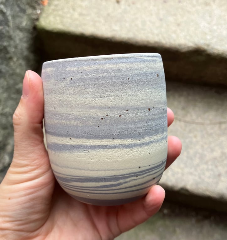 Marmoreret kop, lavendel  billede 3