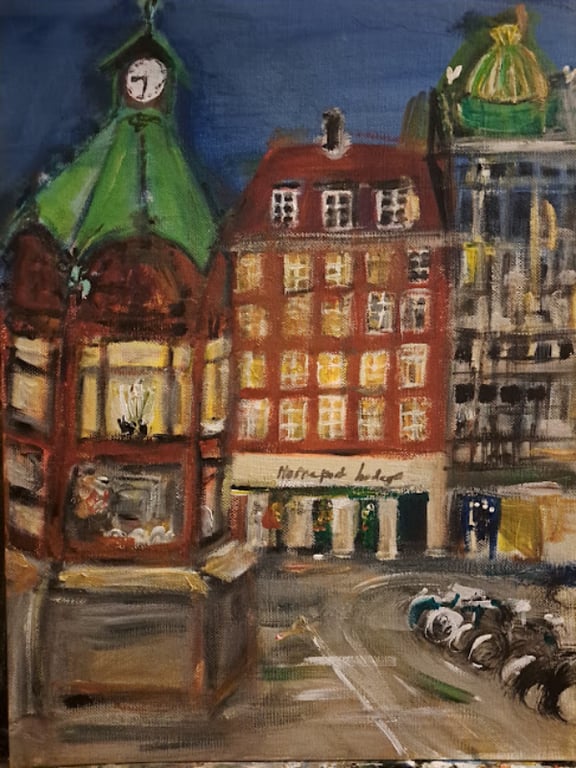 Nørreport, 30x40 på malerplade