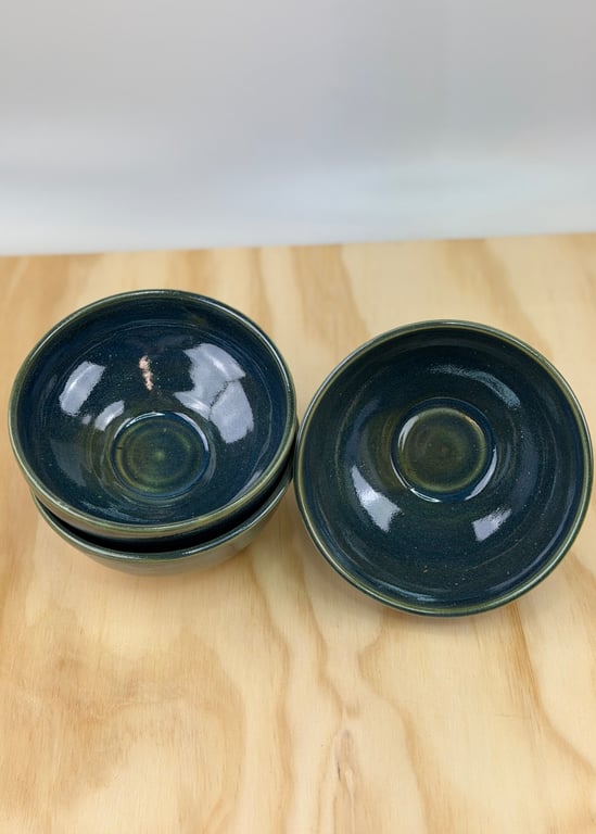 Grøn Metallisk skål - Ø 14,5 cm (3 ens) billede 2
