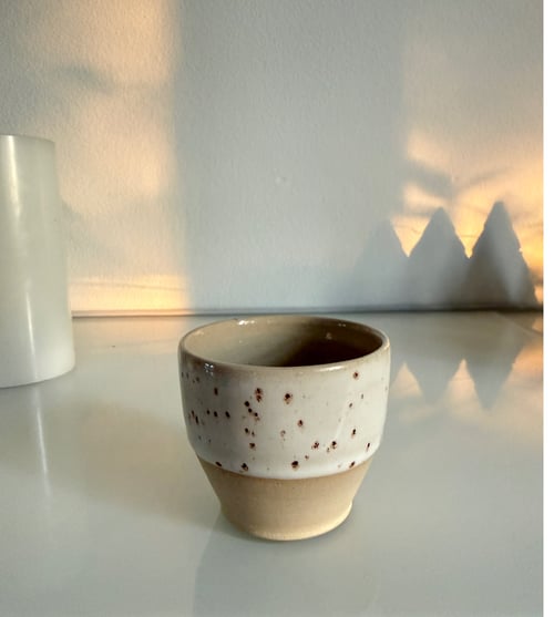 Espresso kop, råhvid med nister (2)
