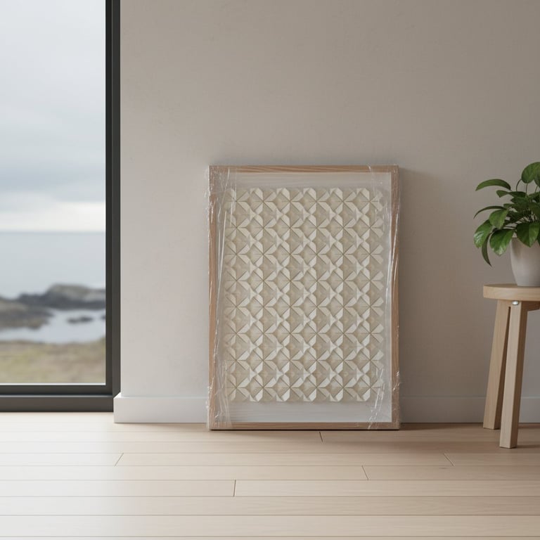 50x70cm, Foldet værk, indrammet  billede 2