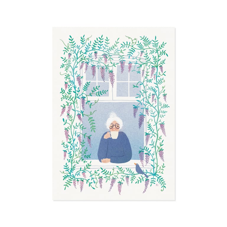 Blomstrende blåregn – plakat