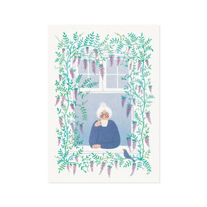 Blomstrende blåregn – plakat – produktbillede