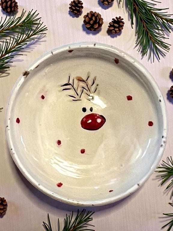 Rudolf – håndlavet juleskål mellem str.