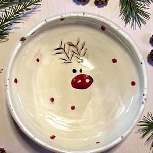 Rudolf – håndlavet juleskål mellem str. – produktbillede