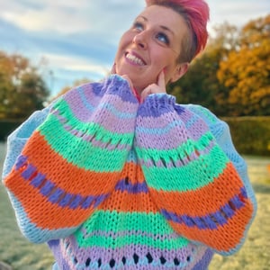 Nickie Strik Blå  – produktbillede