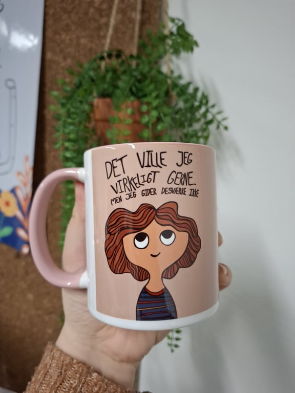Krus: Det ville jeg virkeligt gerne, men jeg gider desværre ikke (farve) Rosa billede 2