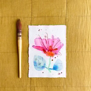 Pink single blomst #1 – produktbillede