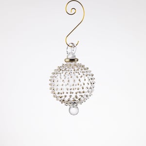 JULEKUGLE DESIGN 1006 KRYSTAL MED GULD ELLER HVIDGULD – produktbillede