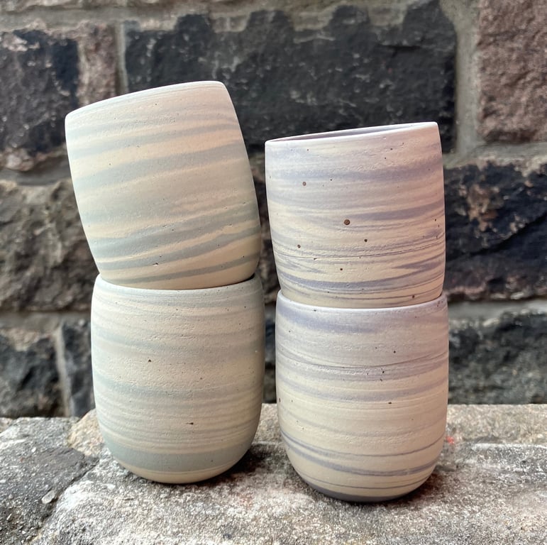 Marmoreret kop, lavendel  billede 7