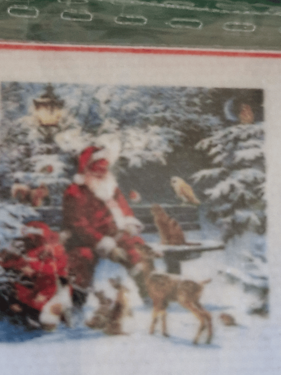 Julemanden med sit rensdyr den er 20 ×20 