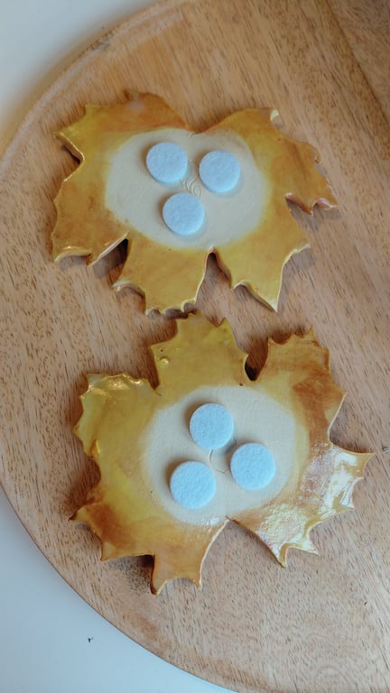 efterårsblade, sæt, gullige billede 7