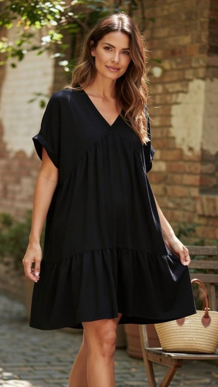 Lisa Tunic/dress, Black. Onesize str. 36-44.
