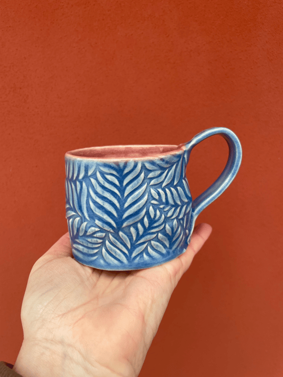 bladkrus lyseblå/rosa