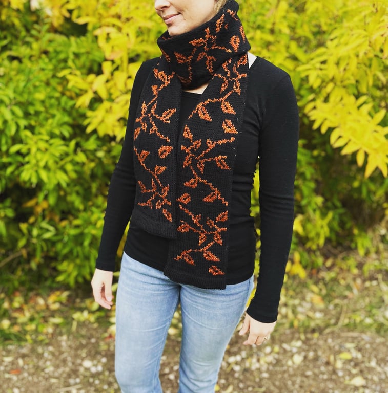Autumn Leaves Scarf strikkeopskrift