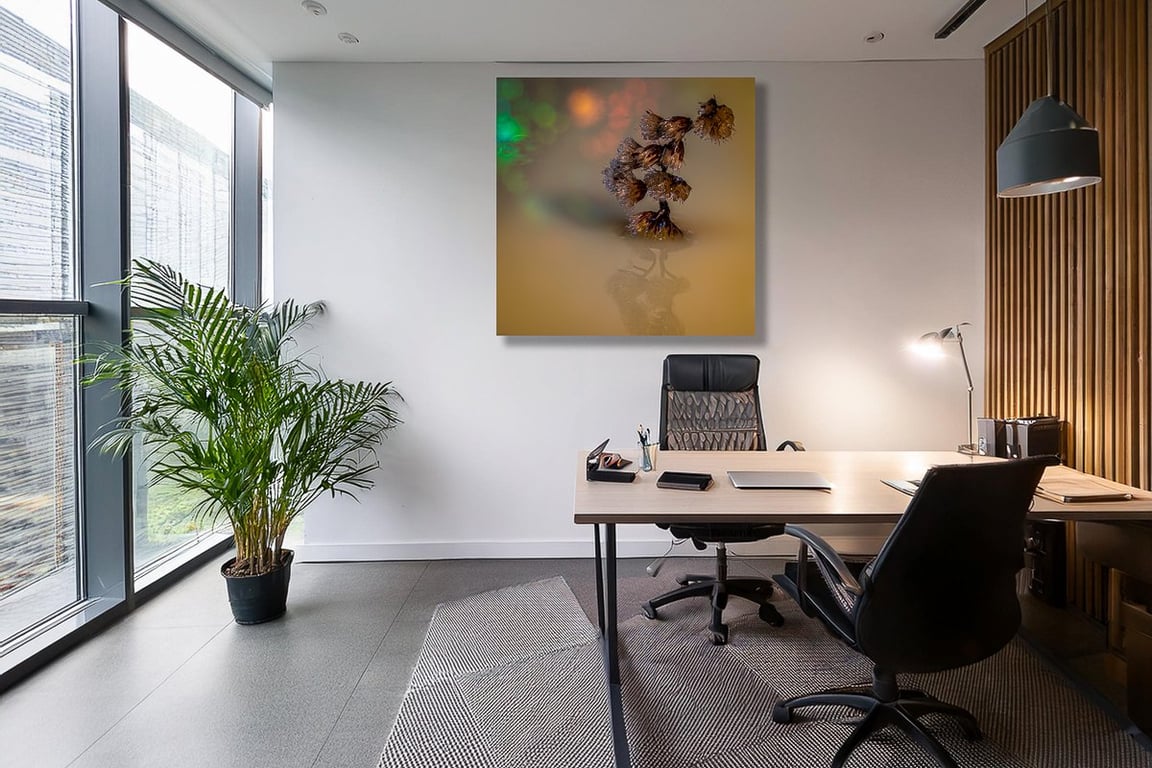 Et makro kunstfoto af en lille Stor Troldel gren i spændende farver billede 3