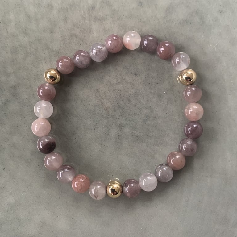 Mauve phantom kvarts armbånd 6mm
