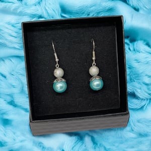 Blå øreringe  – produktbillede