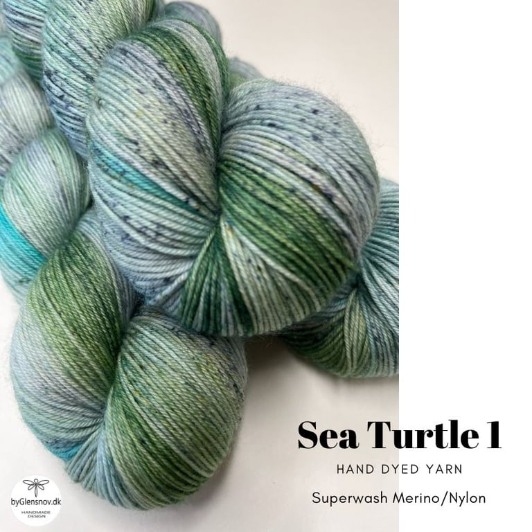Sea Turtle 1 (Akvarel) billede 2