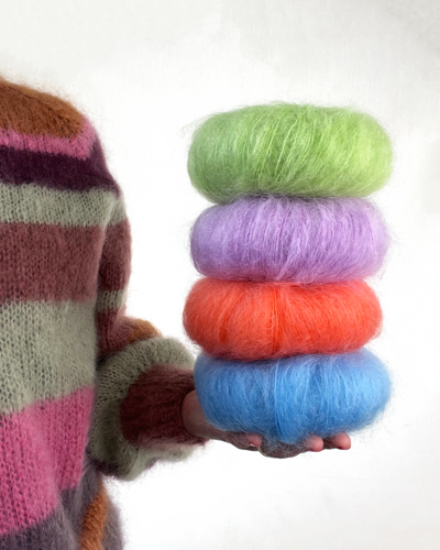 Kit: Florlet raglandbluse på store pinde i Bella color by Permin (13)