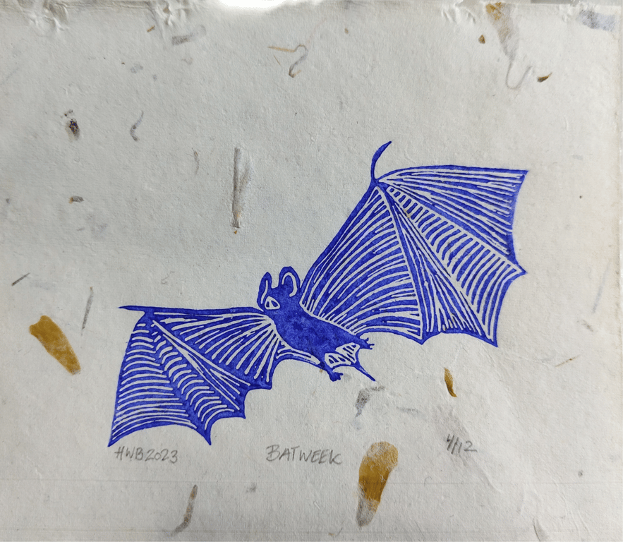 Bat-week Bundle (lino-print) billede 6