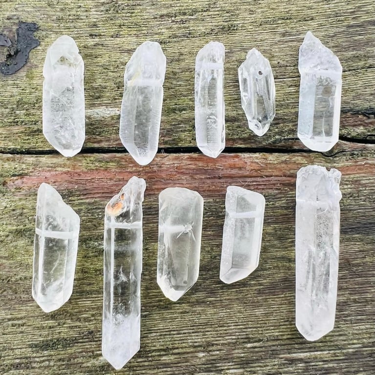 Bjergkrystal spids- vedhæng billede 5