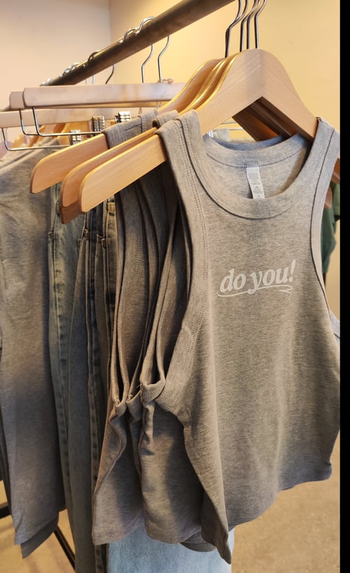 do you! STATEMENT!, Racer Tank Top, Heather grey (2)