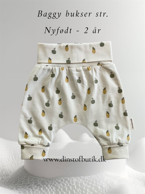 Baggy Bukser str. i dette mønster:  Nyfødt-2 år 