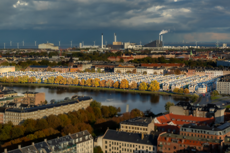 Kartoffelrækkerne set fra Maersk Tower 