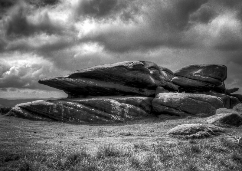 Kæmpe sten i Peak District UK