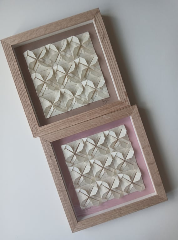 20x20cm, Foldet værk, indrammet  (3)