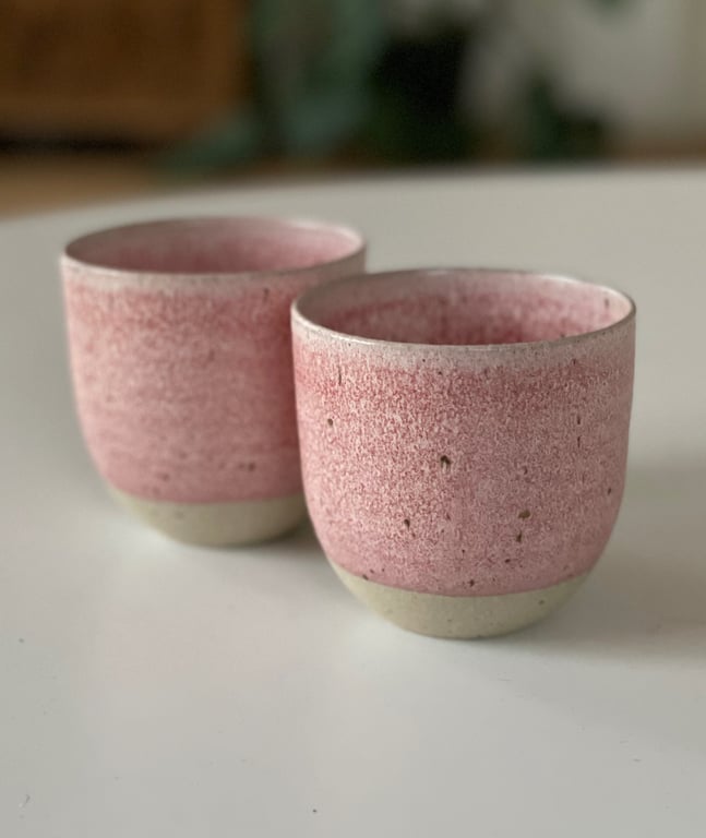 Krus u/ hank, rødmeleret