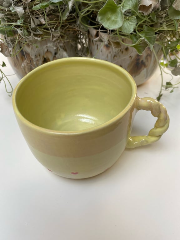 Gul kop med snoet hank billede 3