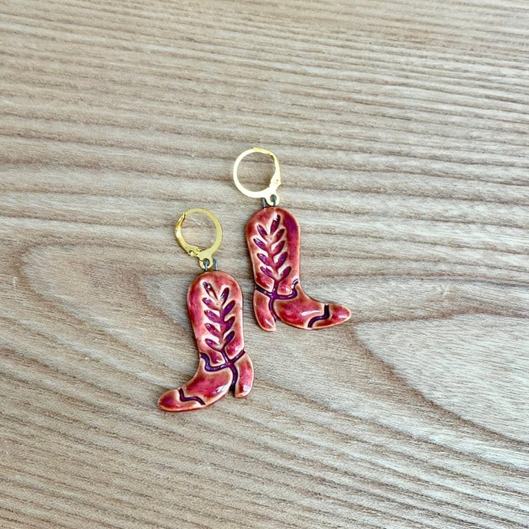 Cowboy Boots Øreringe billede 4