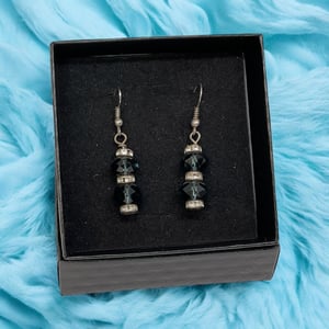 Blå øreringe  – produktbillede