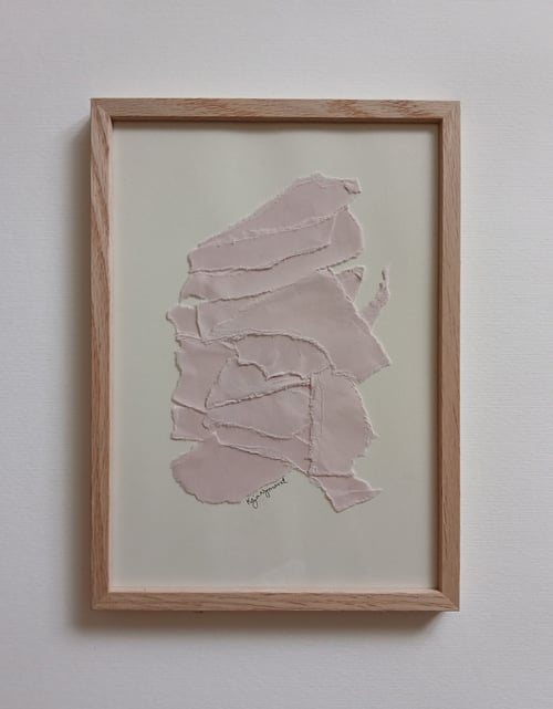 A4 papirværk, rosa, indrammet