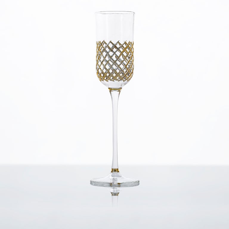 CHAMPAGNE GLAS CARAT GULD