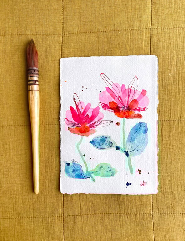 Pink single blomst #2 billede 2