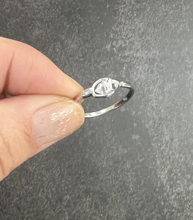 Beyou ring med en Herkimer diamant nr.4 billede 3