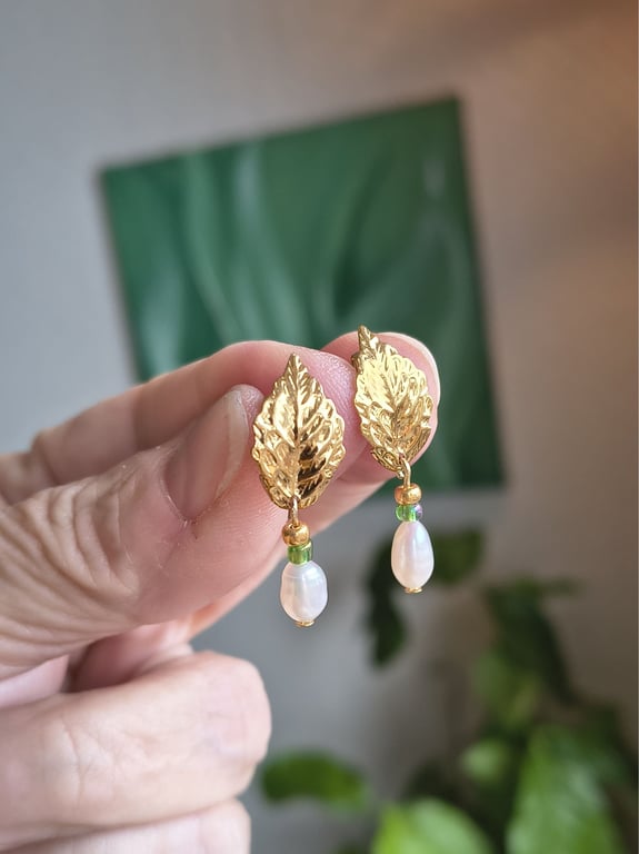 Ida øreringe / Kirurgisk stål / perler