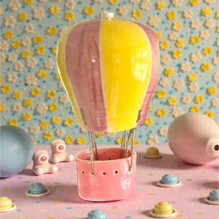 Luftballon gul/ lilla billede 2