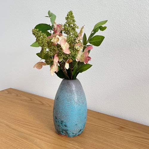Smuk turkis-lilla vase (6)