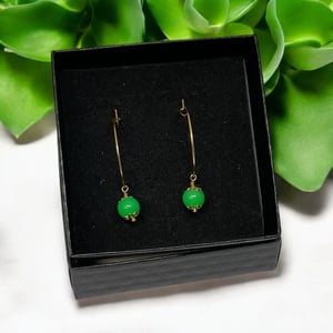 Grønne øreringe  – produktbillede