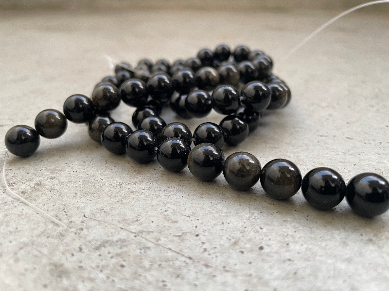 Guld Obsidian Grande - Kvalitet AA billede 8