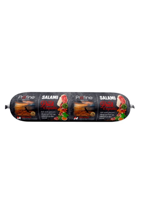 Profine Salami – Duck &amp; Vegetables (Bedst før 07/04) 800 gram